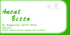 antal bitto business card